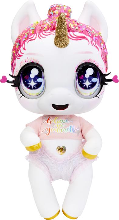 Actual product image MGA Glitter Babyz Unicorn Doll-White Rainbow