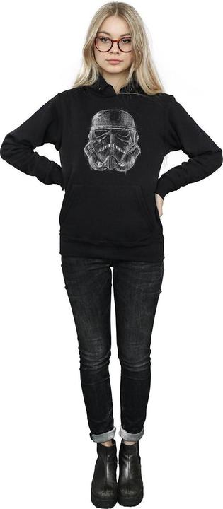 Immagine prodotto Star Wars Stormtrooper Scribble Helmet Felpa con Cappuccio Donna (M)