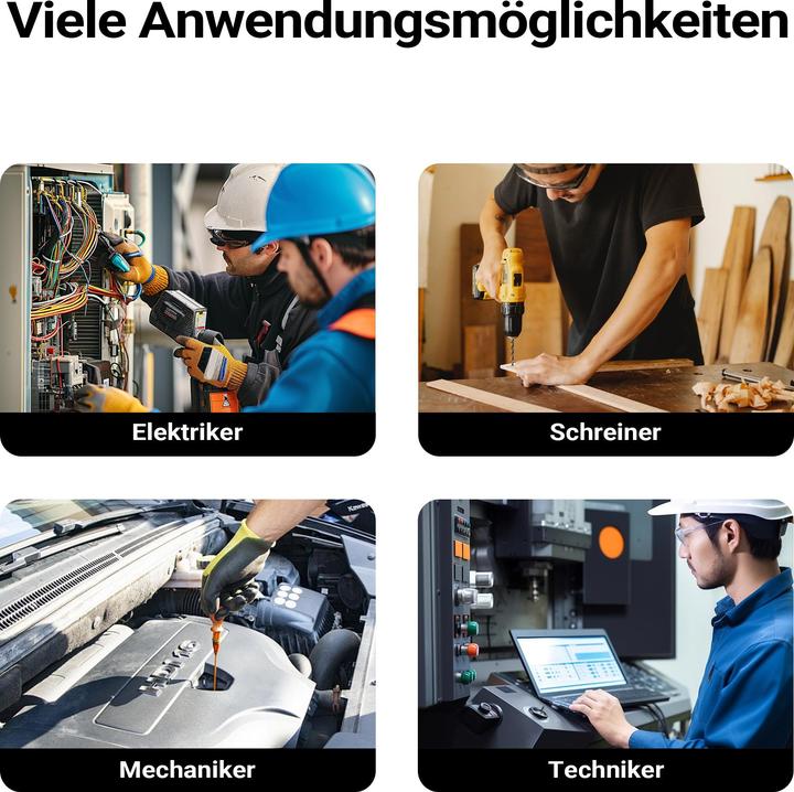 Produktbild Wiltec Werkzeugtasche 30,5x23x25,5cm Arbeitstasche 9 Fächer Werkzeug Tasche Gurt