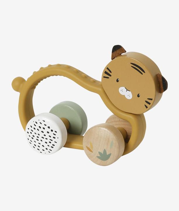 Image du produit Vertbaudet Hochet bébé tigre en silicone et bois FSC®.