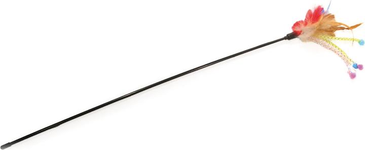 Actual product image Swisspet Feather duster with soft balls (Play fishing rod cat)