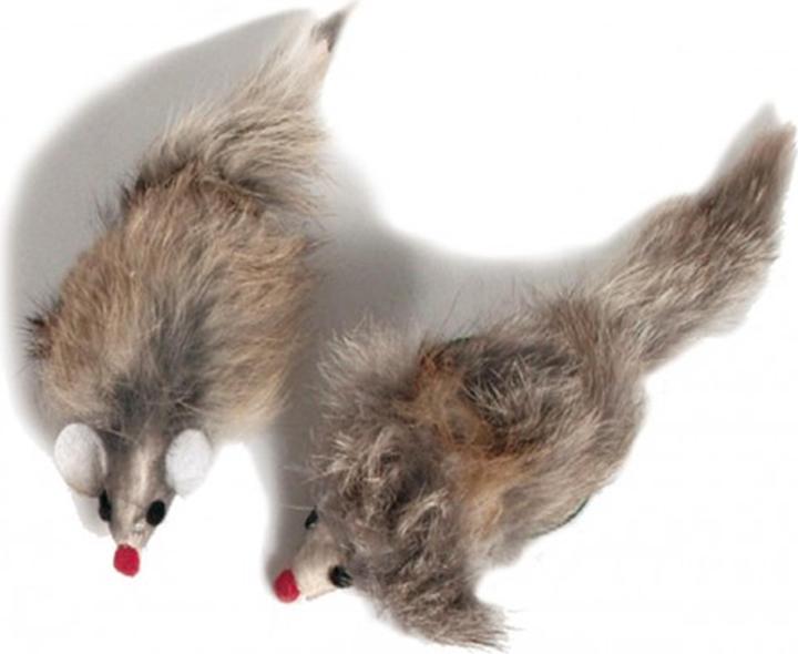 Image du produit Swisspet Jouet chat souris en fourrure 12cm (Souris de jeu chat)