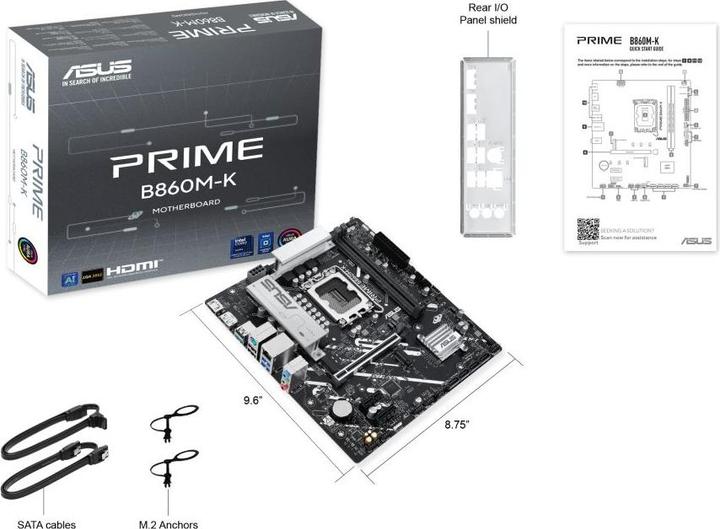 Immagine prodotto ASUS PRIME B860M-K (LGA 1851, Intel B860, mATX)