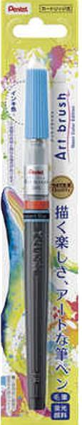 Actual product image Pentel Felt-tip pen Colour Brush Neon colour edition, light blue (Light blue)