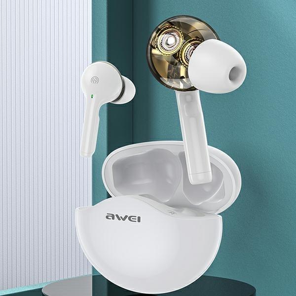 Image du produit Awei Casque Bluetooth 5.3 avec étui de chargement (pas de réduction du bruit, 30 h, Sans fil)