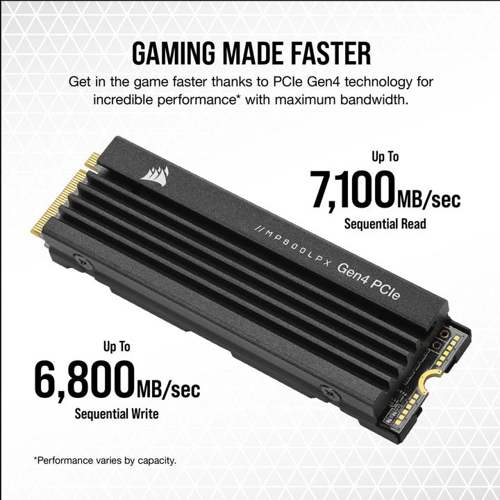 Actual product image Corsair MP600 PRO LPX (8000 GB, M.2 2280)