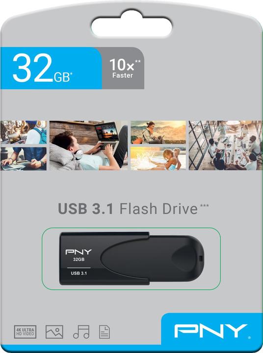 Produktbild PNY Attaché 4 3.1 (32 GB, USB-A, USB 3.1)