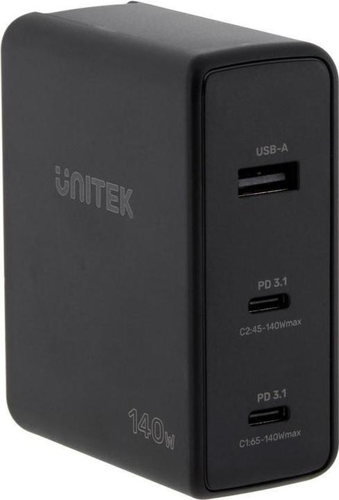 Unitek ŁADOWARKA GAN 2X USB-C USB-A 140W (140 W)