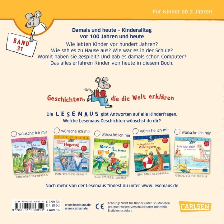 Immagine prodotto Damals und heute Kinderalltag vor 100 Jahren und heute (Tedesco, Christa Holtei, 2013)
