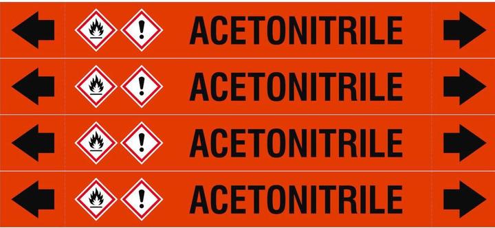 Label énergétique Brady ASME - Marqueurs de tubes - Acétonitriles