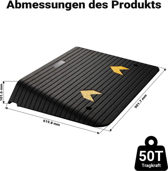 Produktbild Wiltec Schwellenrampe Gummi