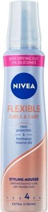 Actual product image NIVEA Flexible Curls & Care Styling Mousse pianka do stylizacji włosów kręconych 150ml (150 ml, Curling mousse)