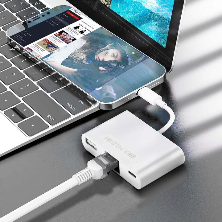 Actual product image Avizar Ethernet / USB-A / USB-C (RJ45, Lightning)