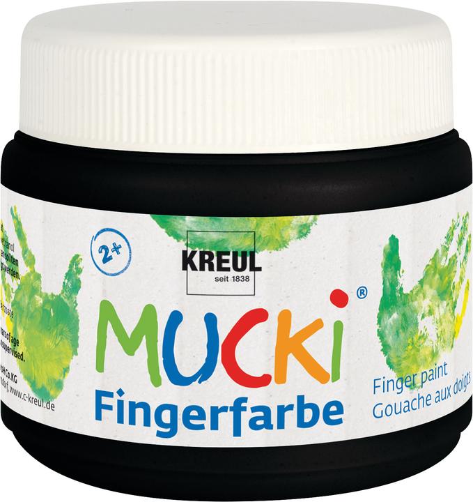 Productafbeelding Mucki Vingerverf (Black, 150 ml)