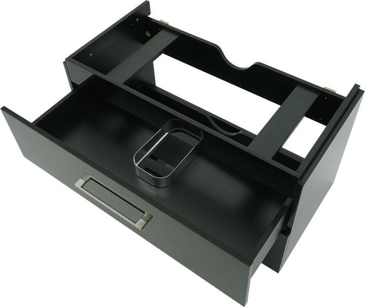 Produktbild Mendler Premium Waschbeckenunterschrank, Waschtischunterschrank Waschtisch Badmöbel, hochglanz 90cm schwarz