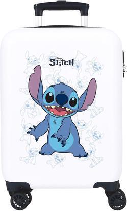 Trolley Happy Stitch Bianco, 50 cm