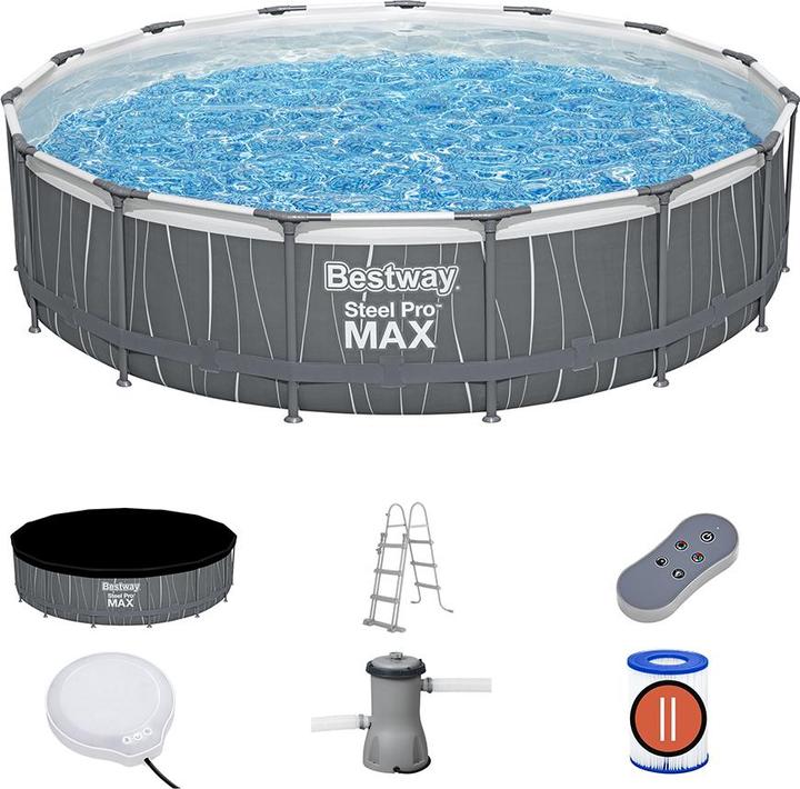 Produktbild Bestway Stee Por Max Pool Set 457x107cm (Ø 457 x 107cm)