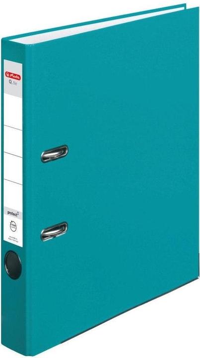 Herlitz Q.file Ordner protect A4 5 cm caribbean turquoise (A4, 50 mm, 1 Stück)