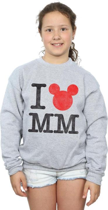 Produktbild Disney Mickey Mouse I Love Mickey Sweatshirt Mädchen (140, 146)