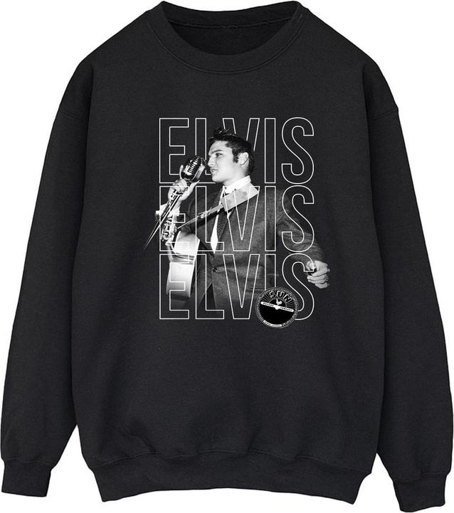 Actual product image Elvis Womens/Ladies Triple Logo Portrait Sweatshirt (L)