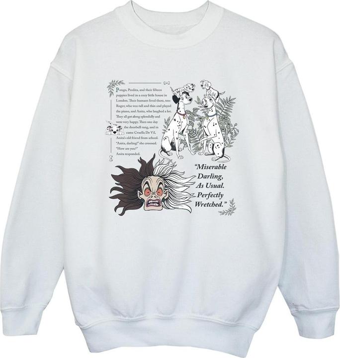 Actual product image Disney Girls 101 Dalmatians Miserable Darling Sweatshirt (140, 146)