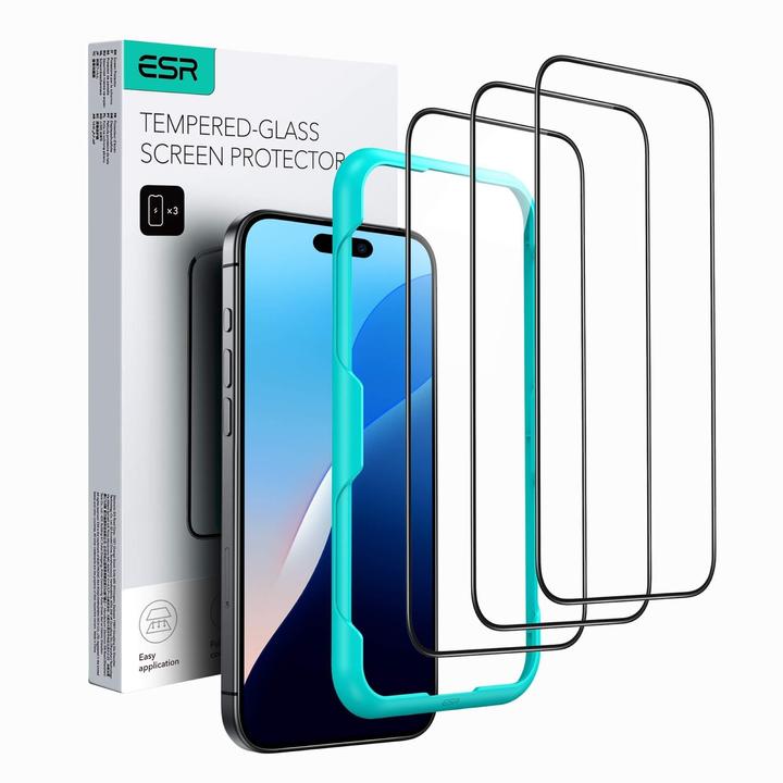 Produktbild ESR Tempered-Glass Displayschutz (1 Stück, Apple iPhone 16 Plus)