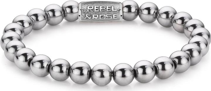 Image du produit Rebel & Rose Bracelet Silver Shine RR-8DV01-S-M Hommes (17.50 cm, Acier inoxydable)