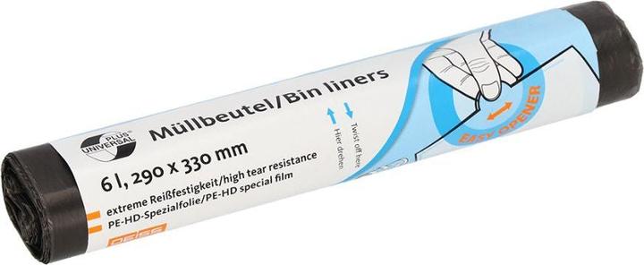 Produktbild Universal Plus Müllbeutel 6,0 l grau 6 µm, 1 St. (50 x, 6 l)