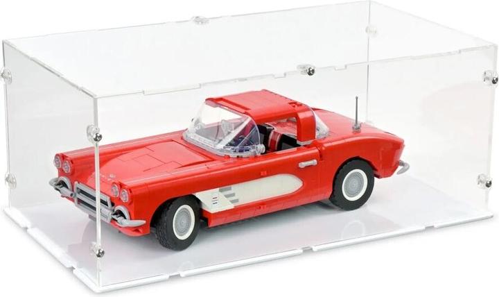 iDisplayit Acryl-Display für LEGO® 10321 Chevrolet Corvette (Mit weissem Boden)