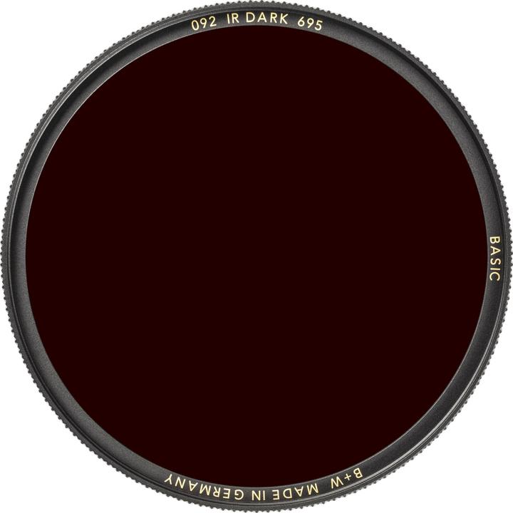 Immagine prodotto B+W 092 Filtro infrarosso, rosso scuro 695, senza rivestimento/Basic 39mm (Filtro a trasmittanza infrarossa, 39 mm)