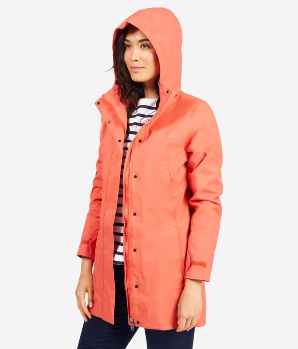 Produktbild Tribord Women’s long waterproof raincoat - Sailing 500 brick (XS)