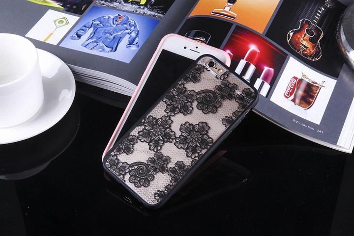 Produktbild König Design Apple iPhone 8 Plus Handy Hülle Mandala Case Schutzhülle Motiv Blüten Schwarz (Apple iPhone 8 Plus)