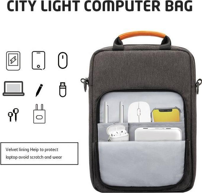Image du produit PhoneLook Sac à bandoulière sac à main portable imperméable pour iPad + Laptop + MaxBook 13 pouces (13.30")
