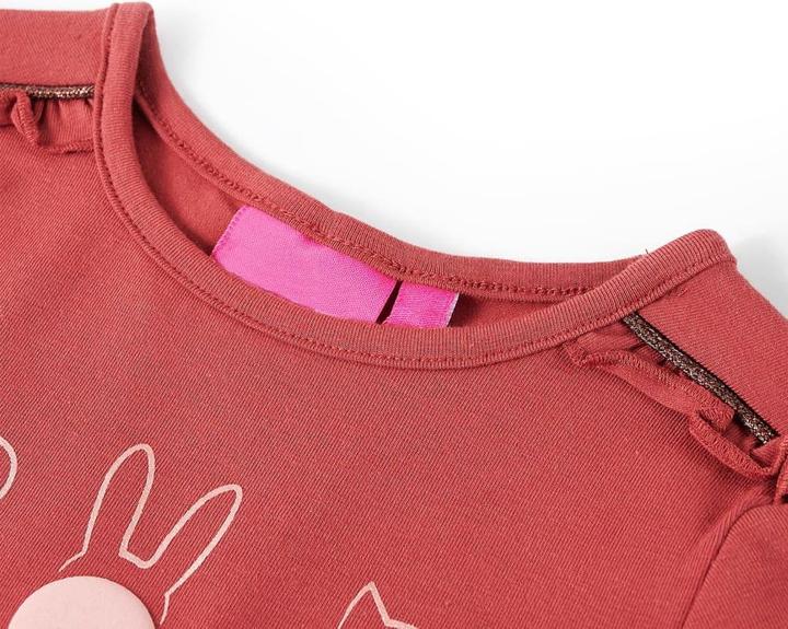 Actual product image VidaXL Children's long-sleeved shirt dark pink 92,Material: 95 % cotton (92)