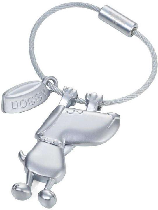 Image du produit Troika DOGGY Porte-clés chien, écuelle, gris mat