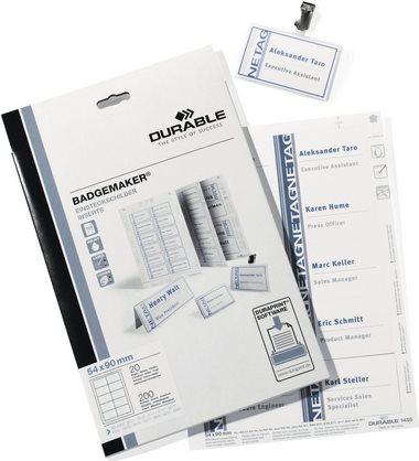 Actual product image Durable Badgemaker insert labels for name tags