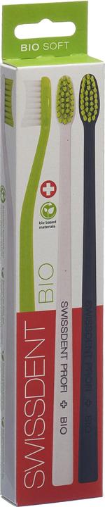 Swissdent Bio Zahnbürste, Zahnbürsten aus biologischem Rizinusöl-Kunststoff (3 Stk.) vegan (Weich, 3 x)