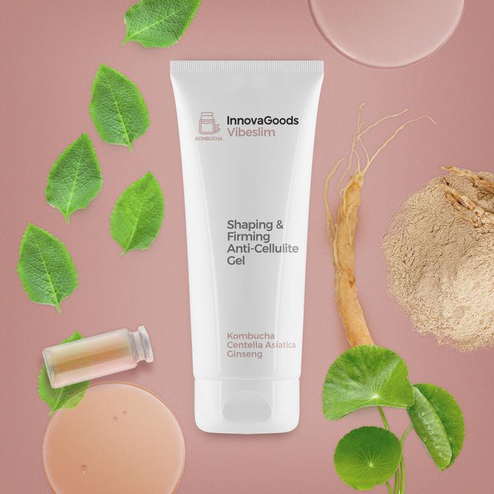 Actual product image InnovaGoods Firming and modelling anti-cellulite gel Kombucha Vibeslim 200 ml (Body gel, 200 ml)