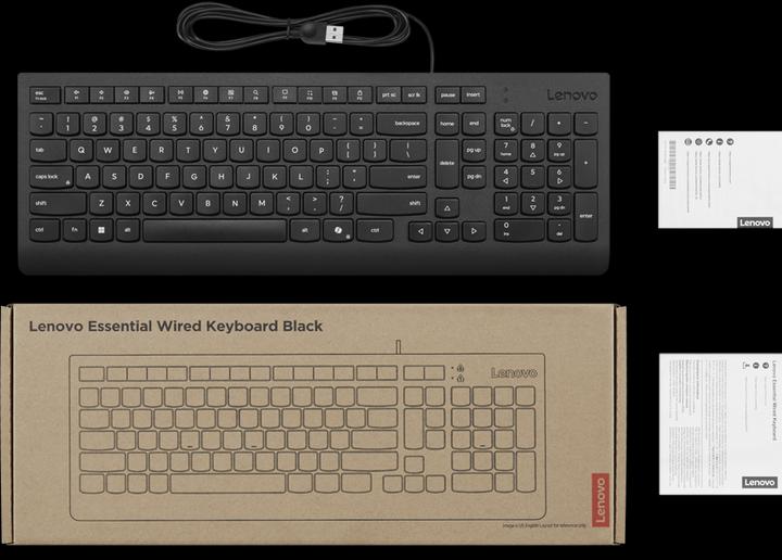 Image du produit Lenovo ESSENTIAL WIRED KEYBOARD (BLACK) - FRENCH 189