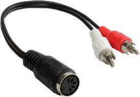 Actual product image Good Connections AD-2CS5B Audio cable 0.2 m 2 x RCA DIN (5-pin) Black (0.20 m, Cinch)