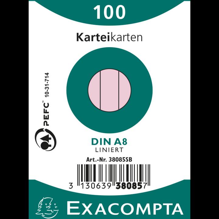 Produktbild Exacompta Karteikarten A8 (55 x 74 mm, 205 g/m², 100 x)