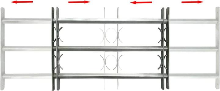 Produktbild Diverse Hardware Fenstergitter Verstellbar mit 3 Querstäben 700-1050 m