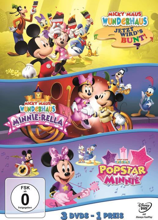 Produktbild Disney Interactive Studios Micky Maus Wunderhaus - Jetzt wird's bunt / Minnie-Rella / Popstar Minnie - Dreierpack (DVD, Italienisch)