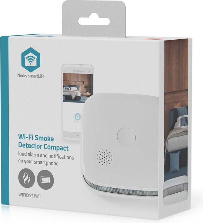 Produktbild Nedis SmartLife Rauchmelder | Wi-Fi | Batteriebetrieben | Sensorlebensdauer: 10 Jahre | EN 14604 | M