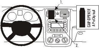 Actual product image Brodit 853358 Car mount Volkswagen Golf V