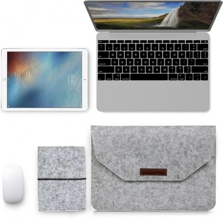 Produktbild Screenguard 2-in-1 Felt Sleeve Macbook & Notebook 12" 11" Tasche aus Filz (12", Apple)