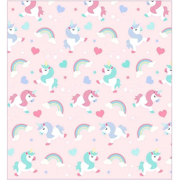Actual product image Generic I Believe In Unicorns Lined Curtains (Pack of 2) (138 x 168 cm)