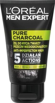 L'Oréal Paris L'Oreal - Men Expert Face Wash Against Imperfections Pure Charcoal 100Ml (Gel, 100 ml)