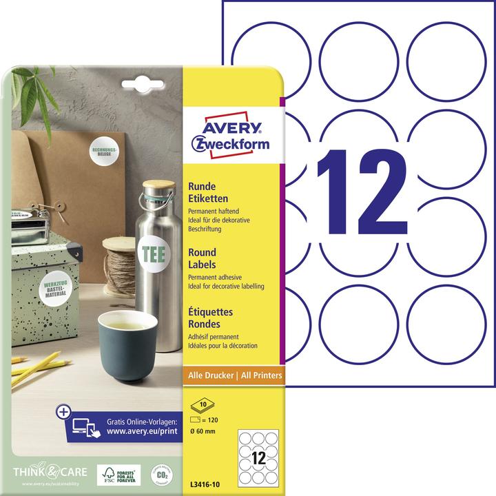Produktbild Avery Runde Etiketten