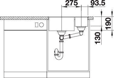 Actual product image Blanco SUBLINE 340/160-F (55.20 cm, 42.70 cm)